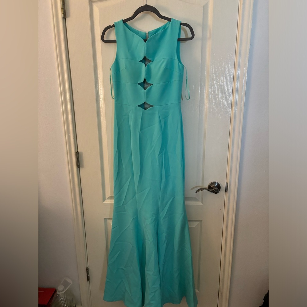 Mignon Aqua dress with front detail formal size 0